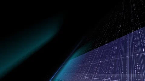 Futuristic City Light Code Grid 4K Loop Stock Footage 328290480