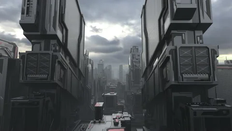 FUTURISTIC CITY SCI FI BACKGROUND Vidéo 188792470