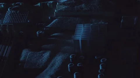 Futuristic City Snowing Stock-Footage 167330861