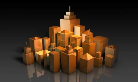 Futuristic cityscape Stock Illustration