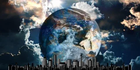 Futuristic cityscape Stock Illustration