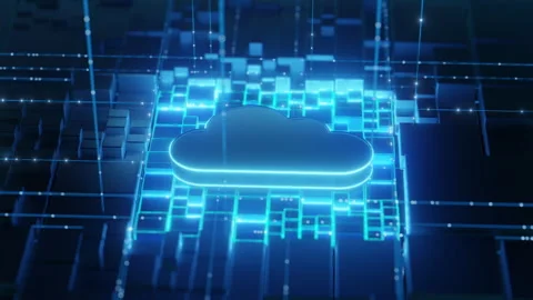 Futuristic cloud computing concept Stock Footage 283946024