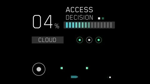 Futuristic cloud data access and decision UI Stock Footage 312314789