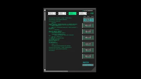 Futuristic Code Matching Interface With Source Code Verification Видео 341356032