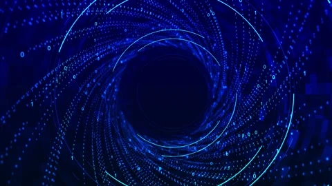 Futuristic Coding Data Vortex Digital Network Tunnel 스톡 동영상 341378699
