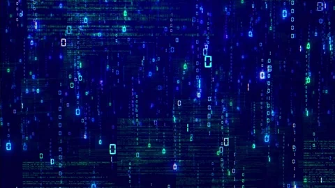 Futuristic Coding Matrix Encryption Technology Background 動画素材 341356064