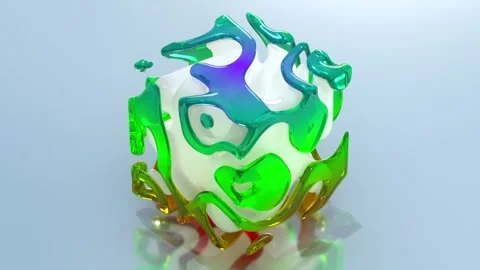 Futuristic Colorful 3D Cube 12 4K Stock Footage 266814729