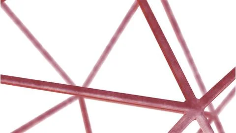 Futuristic colorful connected structure on a white background. Design. Straight Stock Illustration