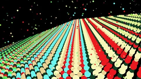 Futuristic Colorful LED Data Flow Landscape Stock Footage 329290377