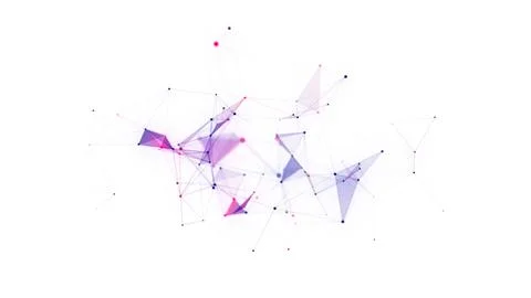 Futuristic colorful network connection structure on white background. Conce.. Stock Illustration