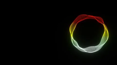 Futuristic colorful sphere of lines. Network connection big data. Abstract te Stock Illustration