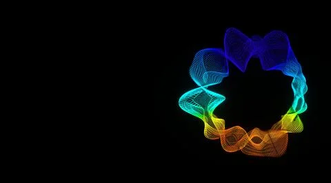 Futuristic colorful sphere of lines. Network connection big data. Abstract .. Stock Illustration