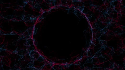 Futuristic Colors Sphere Of Particles And Lines, Network Connection Big Data Stock Footage 335795811