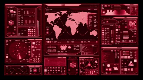 Futuristic command center interface (loop ready) Stock Footage 52327767