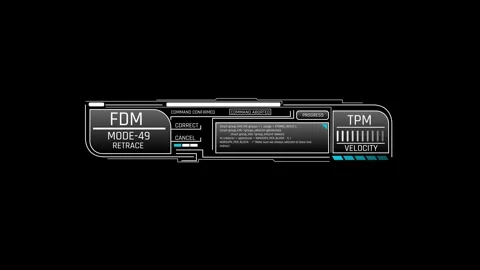 Futuristic Command Control Panel With Operation Log Correction Options Progress Video stock 341520780