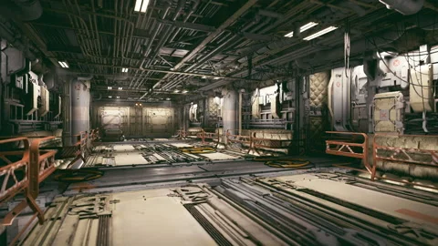 Futuristic command station. Modern holographic control environment Stock Footage 340352061
