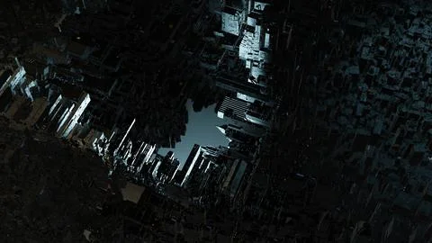 Futuristic complex structure, high-tech industrial design Stock Illustration