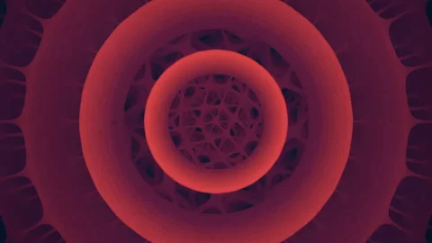 Futuristic composition Rotation rounded shapes Abstract animation 3D rendering Stock Footage 113520539