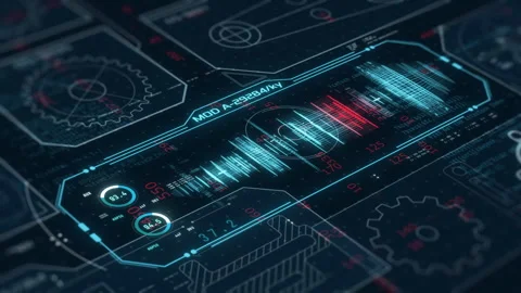 Futuristic computer aided design and manufacturing 動画素材 263425575