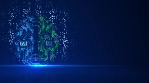 Futuristic Computer chip. AI innovation circuit of big data and artificial intel 動画素材 311875532