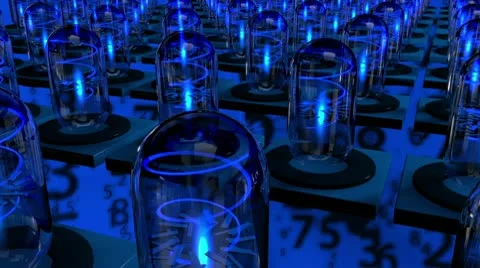 Futuristic Computer Chip Background - Motion Background 82 (HD) Stock Footage 9698687