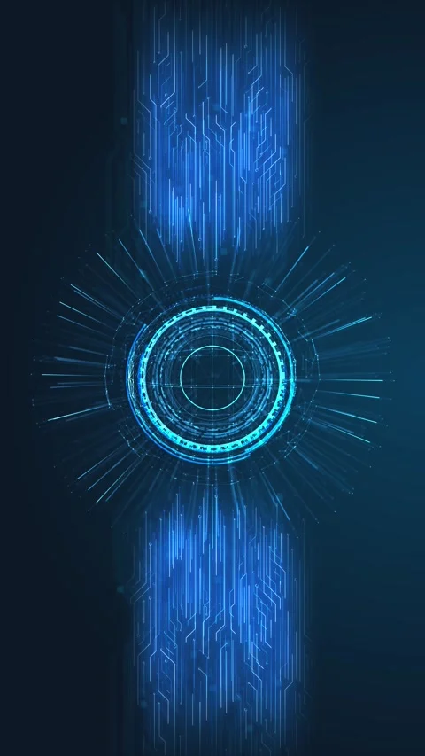 Futuristic Computer Circuitry Abstract, High tech circuitry dynamic light Stock Footage 333785235