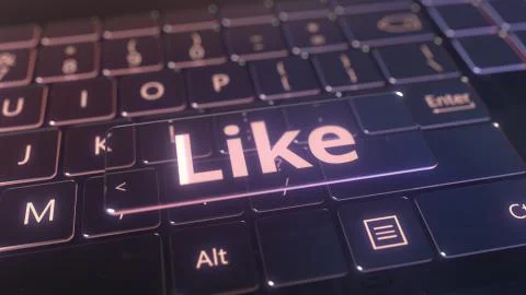 Futuristic computer keyboard and transparent like key. Conceptual 3D rendering Stockillustratie