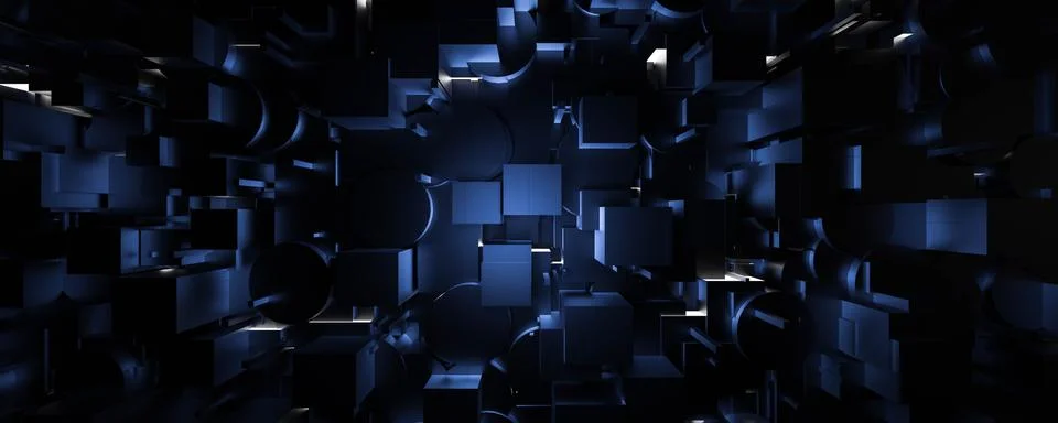 Futuristic computer surface hardware technology object background 3d render Illustrazione stock