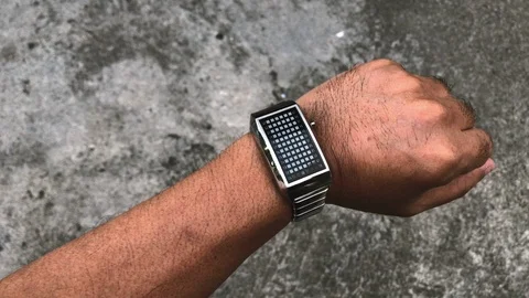 A futuristic concept communication watch Stock Footage 99577805