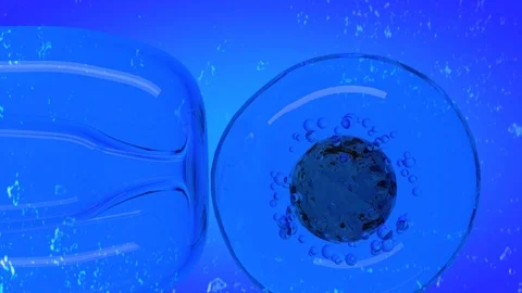 Futuristic concept of cure on molecular level. Stock Footage 111848623