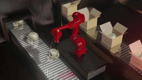 Futuristic concept of human death. Stock Footage 166975055