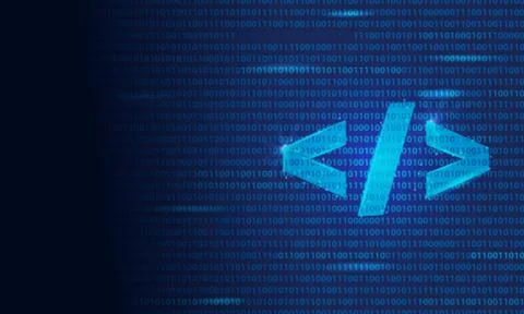 Futuristic concept for programming binary languages. Stock Illustration