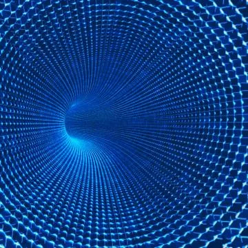 Futuristic conceptual tunnel 3d rendering Stock Illustration