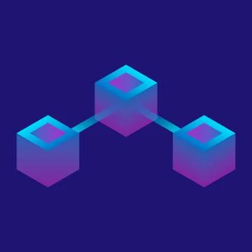 Futuristic connection icon, isometric style Stock Illustration