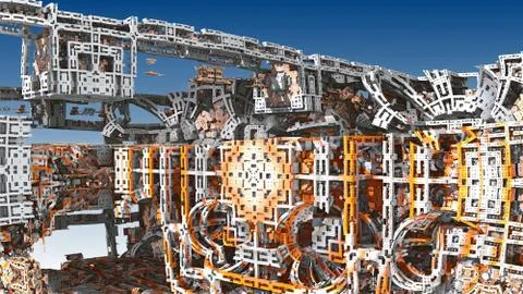 Futuristic construction Stock Illustration