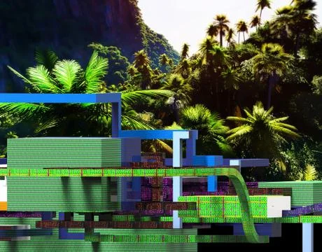 Futuristic construction Stock Illustration