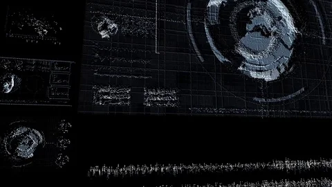 Futuristic control panel elements Vídeos de archivo 78719147