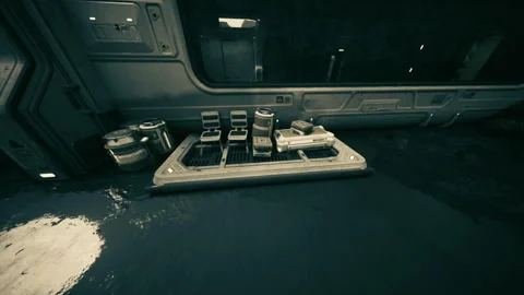 Futuristic Control Panel in a Sci Fi Environment With Intricate Details Stock Footage 348161707