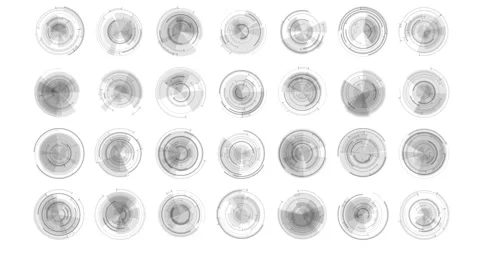 Futuristic control panel widgets tech Stock Footage 171684457