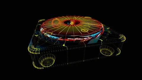 Futuristic Coocktop With Particles Stock Footage 198662412