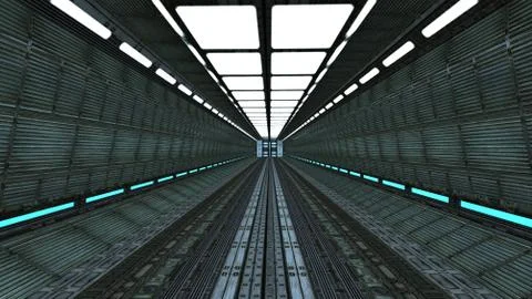 Futuristic corridor Stock Illustration