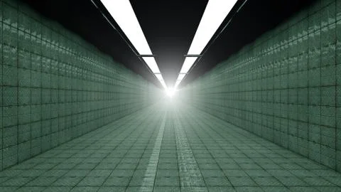 Futuristic corridor Stock Illustration