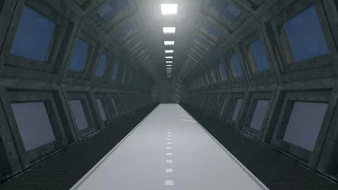Futuristic corridor Stock Illustration