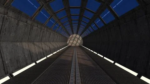 Futuristic corridor Stock-Illustration