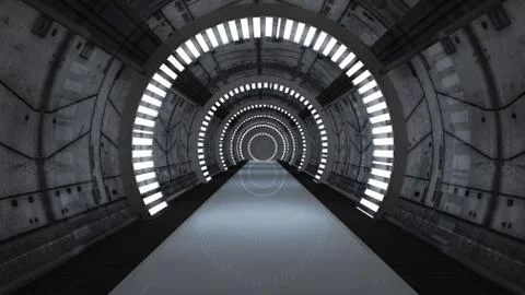 Futuristic corridor 스톡 일러스트