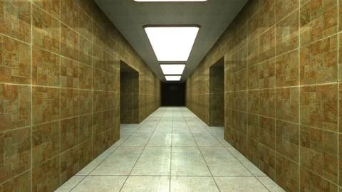 Futuristic corridor Stock Illustration