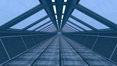 Futuristic corridor Stock Illustration