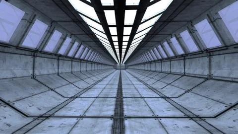 Futuristic corridor Stock Illustration