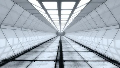 Futuristic corridor Illustrazione stock