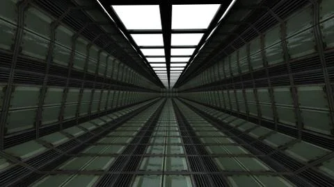 Futuristic corridor Stock Illustration